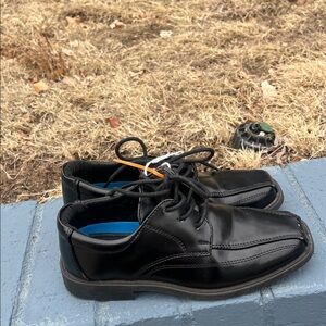 French Toast Black Kids Dress Shoes